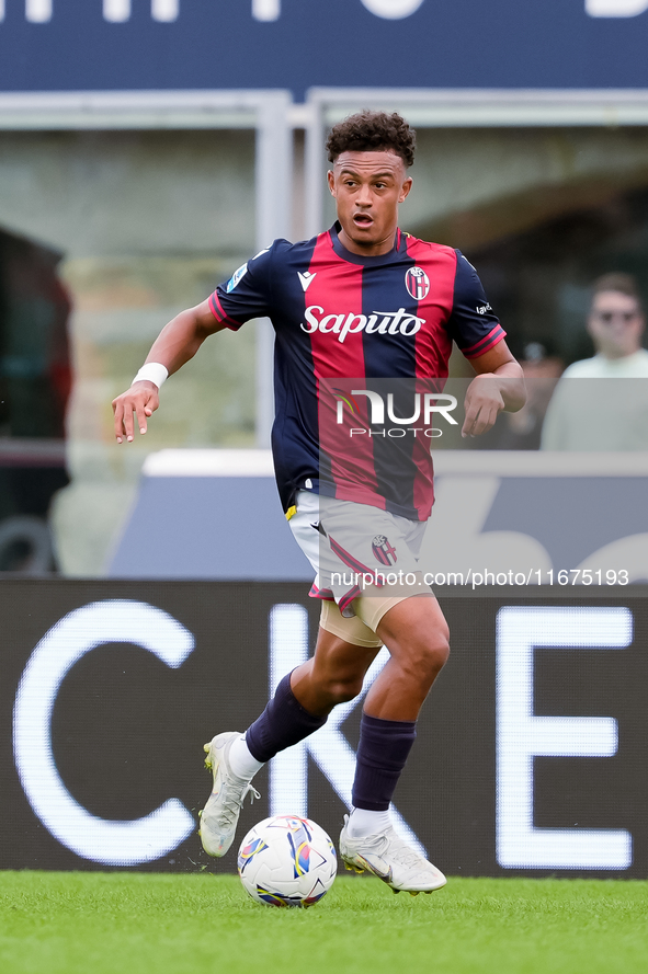 Dan Ndoye of Bologna FC during the Serie A Enilive match between Bologna FC and Parma Calcio 1903 at Stadio Renato Dall'Ara on October 06, 2...