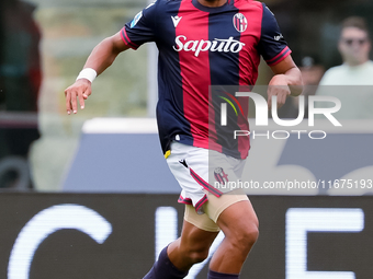 Dan Ndoye of Bologna FC during the Serie A Enilive match between Bologna FC and Parma Calcio 1903 at Stadio Renato Dall'Ara on October 06, 2...