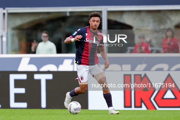 Dan Ndoye of Bologna FC during the Serie A Enilive match between Bologna FC and Parma Calcio 1903 at Stadio Renato Dall'Ara on October 06, 2...