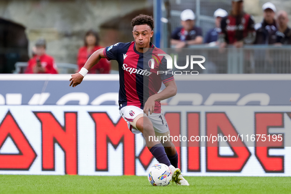 Dan Ndoye of Bologna FC during the Serie A Enilive match between Bologna FC and Parma Calcio 1903 at Stadio Renato Dall'Ara on October 06, 2...