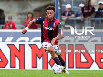 Dan Ndoye of Bologna FC during the Serie A Enilive match between Bologna FC and Parma Calcio 1903 at Stadio Renato Dall'Ara on October 06, 2...