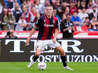 Emil Holm of Bologna FC during the Serie A Enilive match between Bologna FC and Parma Calcio 1903 at Stadio Renato Dall'Ara on October 06, 2...