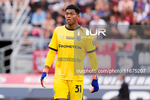 Zion Suzuki of Parma Calcio 1903 looks on during the Serie A Enilive match between Bologna FC and Parma Calcio 1903 at Stadio Renato Dall'Ar...