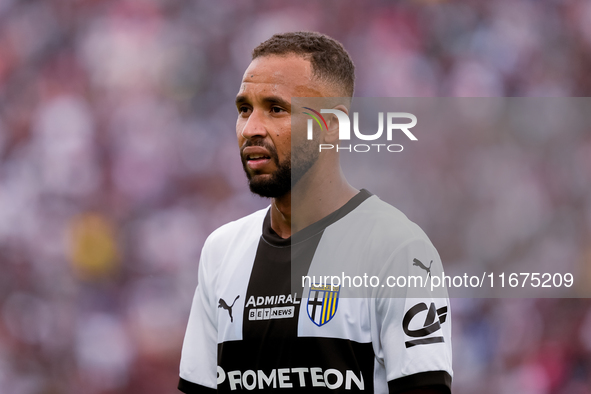 Hernani of Parma Calcio 1903 looks on during the Serie A Enilive match between Bologna FC and Parma Calcio 1903 at Stadio Renato Dall'Ara on...