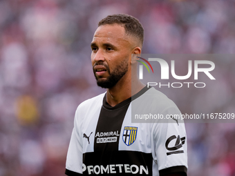 Hernani of Parma Calcio 1903 looks on during the Serie A Enilive match between Bologna FC and Parma Calcio 1903 at Stadio Renato Dall'Ara on...