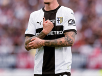 Dennis Man of Parma Calcio 1903 looks on during the Serie A Enilive match between Bologna FC and Parma Calcio 1903 at Stadio Renato Dall'Ara...