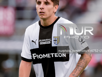 Adrian Bernabe' of Parma Calcio 1903 looks on during the Serie A Enilive match between Bologna FC and Parma Calcio 1903 at Stadio Renato Dal...