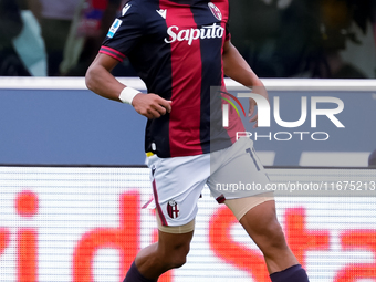 Dan Ndoye of Bologna FC during the Serie A Enilive match between Bologna FC and Parma Calcio 1903 at Stadio Renato Dall'Ara on October 06, 2...