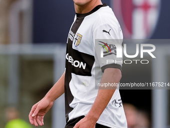 Matteo Cancellieri of Parma Calcio 1903 looks on during the Serie A Enilive match between Bologna FC and Parma Calcio 1903 at Stadio Renato...