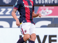 Emil Holm of Bologna FC during the Serie A Enilive match between Bologna FC and Parma Calcio 1903 at Stadio Renato Dall'Ara on October 06, 2...