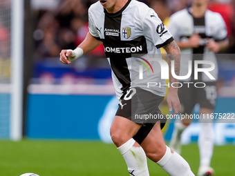 Adrian Bernabe' of Parma Calcio 1903 during the Serie A Enilive match between Bologna FC and Parma Calcio 1903 at Stadio Renato Dall'Ara on...