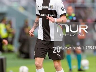 Antoine Hainaut of Parma Calcio 1903 during the Serie A Enilive match between Bologna FC and Parma Calcio 1903 at Stadio Renato Dall'Ara on...