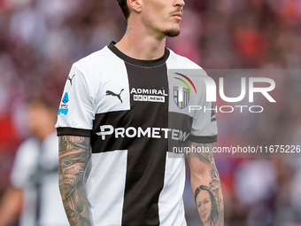 Dennis Man of Parma Calcio 1903 looks on during the Serie A Enilive match between Bologna FC and Parma Calcio 1903 at Stadio Renato Dall'Ara...