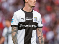 Dennis Man of Parma Calcio 1903 looks on during the Serie A Enilive match between Bologna FC and Parma Calcio 1903 at Stadio Renato Dall'Ara...