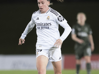 Eva Navarro of Real Madrid women plays during the UEFA Women's Champions League match between Real Madrid and Celtic club women at Alfredo D...