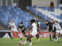 Linda Caicedo of Real Madrid women scores a goal during the UEFA Women's Champions League match between Real Madrid and Celtic club women at...