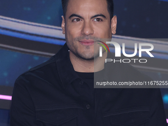 Carlos Rivera speaks during a press conference to promote the launch of ?Quien es La Mascara? season 6 at Televisa San Angel in Mexico City,...