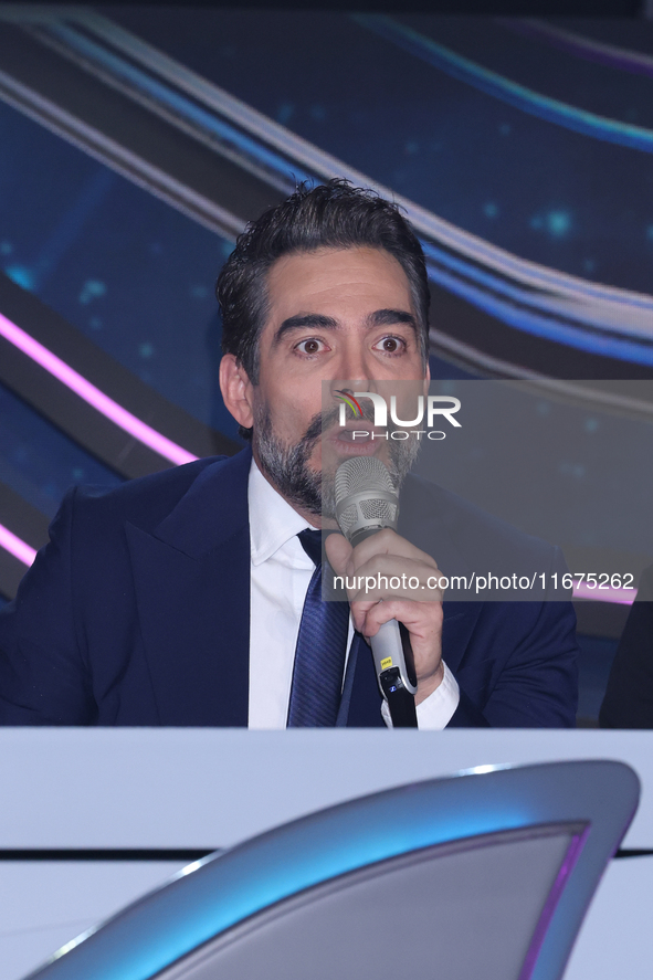 Omar Chaparro speaks during a press conference to promote the launch of ?Quien es La Mascara? season 6 at Televisa San Angel in Mexico City,...