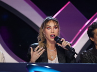 Anahi Puente speaks during a press conference to promote the launch of ?Quien es La Mascara? season 6 at Televisa San Angel in Mexico City,...