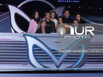 (L-R) Kiara Liz, Anahi Puente, Miguel Angel Fox, Juanpa Zurita, Martha Higareda, Carlos Rivera, Omar Chaparro, and Marisol Gonzalez pose for...