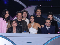 (L-R) Kiara Liz, Anahi Puente, Miguel Angel Fox, Juanpa Zurita, Martha Higareda, Carlos Rivera, Omar Chaparro, and Marisol Gonzalez pose for...