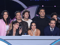 (L-R) Kiara Liz, Anahi Puente, Miguel Angel Fox, Juanpa Zurita, Martha Higareda, Carlos Rivera, Omar Chaparro, and Marisol Gonzalez pose for...