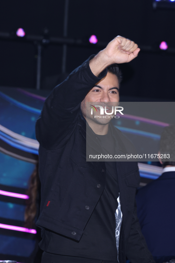 Carlos Rivera speaks during a press conference to promote the launch of ?Quien es La Mascara? season 6 at Televisa San Angel in Mexico City,...