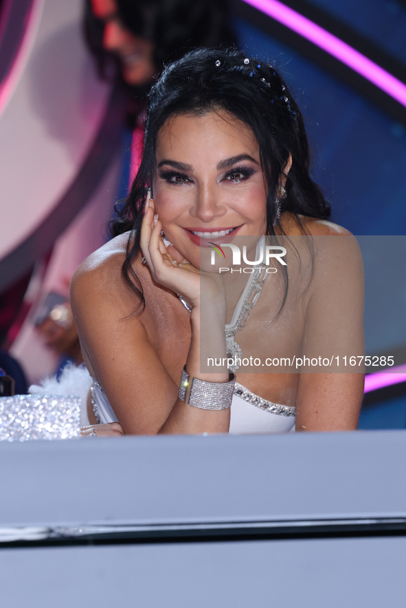 Martha Higareda poses during a press conference to promote the launch of ?Quien es La Mascara? season 6 at Televisa San Angel in Mexico City...