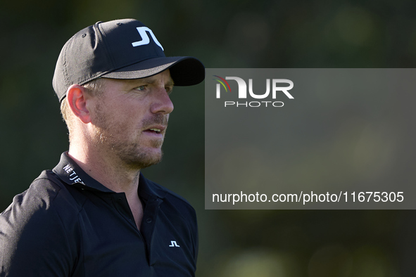 Matt Wallace of England looks on the 12th hole on day one of the Estrella Damm N.A. Andalucia Masters 2024 at Real Club de Golf Sotogrande i...