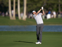 Sebastian Soderberg of Sweden plays his second shot on the 14th hole on day one of the Estrella Damm N.A. Andalucia Masters 2024 at Real Clu...