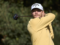 Nicolai Hojgaard of Denmark tees off on the 15th hole on day one of the Estrella Damm N.A. Andalucia Masters 2024 at Real Club de Golf Sotog...