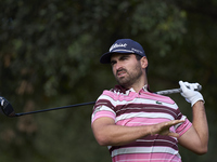 Antoine Rozner of France tees off on the 15th hole on day one of the Estrella Damm N.A. Andalucia Masters 2024 at Real Club de Golf Sotogran...