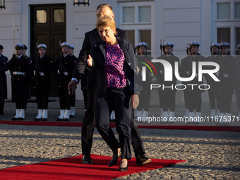 Viola Amherd president of the Swiss Confederation, Andrzej Duda president of Poland during official welcome ceremony of the President of the...