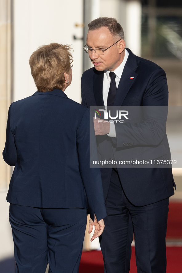 Viola Amherd president of the Swiss Confederation, Andrzej Duda president of Poland during official welcome ceremony of the President of the...