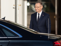 Andrzej Duda president of Poland during official welcome ceremony of the President of the Swiss Confederation in Warsaw, Poland on October 1...