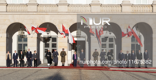 Viola Amherd president of the Swiss Confederation, Andrzej Duda president of Poland during official welcome ceremony of the President of the...