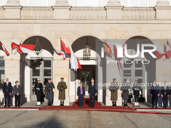 Viola Amherd president of the Swiss Confederation, Andrzej Duda president of Poland during official welcome ceremony of the President of the...