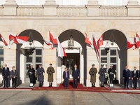 Viola Amherd president of the Swiss Confederation, Andrzej Duda president of Poland during official welcome ceremony of the President of the...