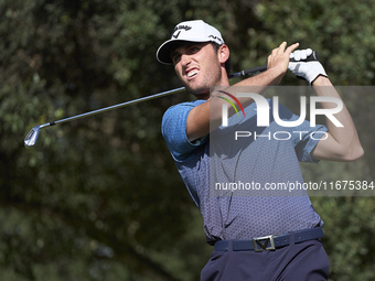 Renato Paratore of Italy tees off on the 15th hole on day one of the Estrella Damm N.A. Andalucia Masters 2024 at Real Club de Golf Sotogran...