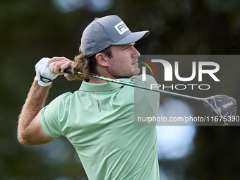 Freddy Schott of Germany tees off on the 12th hole on day one of the Estrella Damm N.A. Andalucia Masters 2024 at Real Club de Golf Sotogran...