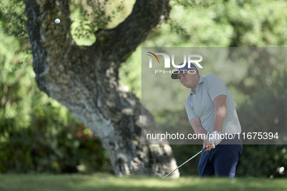 Marcus Armitage of England approaches his ball on the 14th green on day one of the Estrella Damm N.A. Andalucia Masters 2024 at Real Club de...