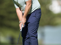 Marcus Armitage of England plays a shot on the 14th green on day one of the Estrella Damm N.A. Andalucia Masters 2024 at Real Club de Golf S...