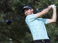 Andrew Wilson of England tees off on the 15th hole on day one of the Estrella Damm N.A. Andalucia Masters 2024 at Real Club de Golf Sotogran...