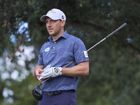 Lukas Nemecz of Austria looks on the 15th hole on day one of the Estrella Damm N.A. Andalucia Masters 2024 at Real Club de Golf Sotogrande i...