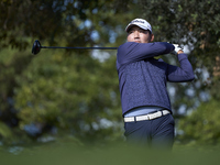 Sung Kang of South Korea tees off on the 15th hole on day one of the Estrella Damm N.A. Andalucia Masters 2024 at Real Club de Golf Sotogran...