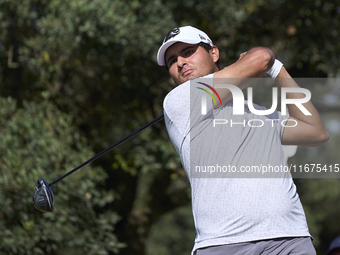 Eugenio Chacarra of Spain tees off on the 15th hole on day one of the Estrella Damm N.A. Andalucia Masters 2024 at Real Club de Golf Sotogra...