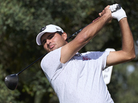 Eugenio Chacarra of Spain tees off on the 15th hole on day one of the Estrella Damm N.A. Andalucia Masters 2024 at Real Club de Golf Sotogra...