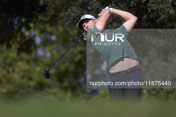 Nick Bachem of Germany tees off on the 15th hole on day one of the Estrella Damm N.A. Andalucia Masters 2024 at Real Club de Golf Sotogrande...