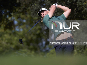 Nick Bachem of Germany tees off on the 15th hole on day one of the Estrella Damm N.A. Andalucia Masters 2024 at Real Club de Golf Sotogrande...