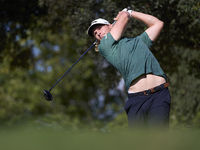 Nick Bachem of Germany tees off on the 15th hole on day one of the Estrella Damm N.A. Andalucia Masters 2024 at Real Club de Golf Sotogrande...